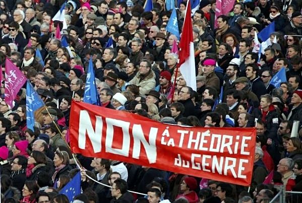 Протесты во Франции против законов об «однополых браках»